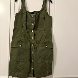 GAP Olive Green Button-Down Dress